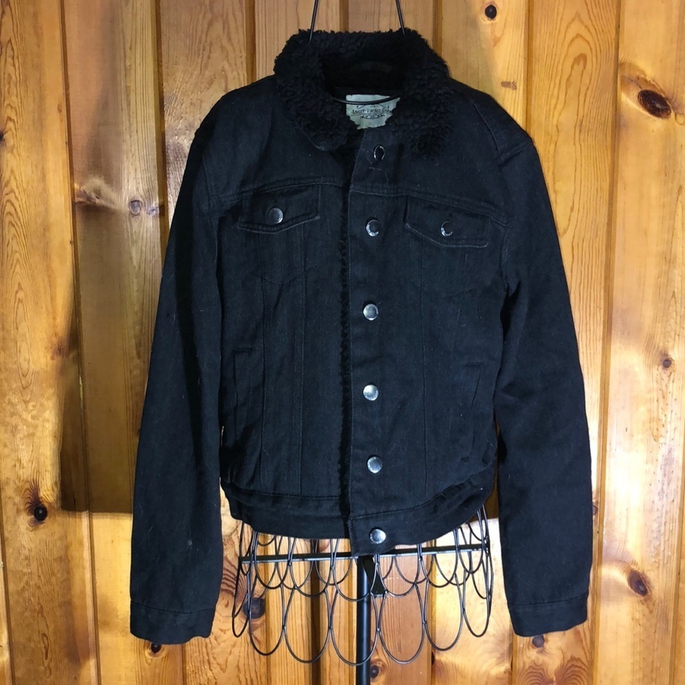 By 26 Ashley vintage charm size large jean jacket black  boho western hippie​​​